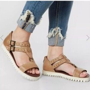 Roan By Bed Stu Ibis Studded Ankle Leather Platform Boho Sandals Shoes